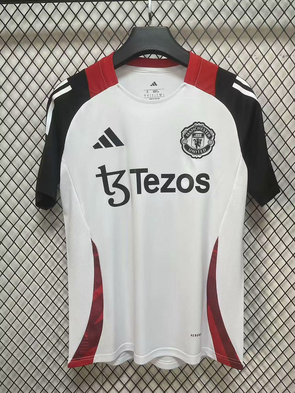 Fan Version 2025 Manchester United White/Black/Red Soccer Jersey Man United Football Shirt