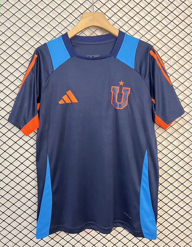 Fans Version 2025-2026 Club Universidad de Chile Dark Blue Soccer Training Jersey Football Shirt