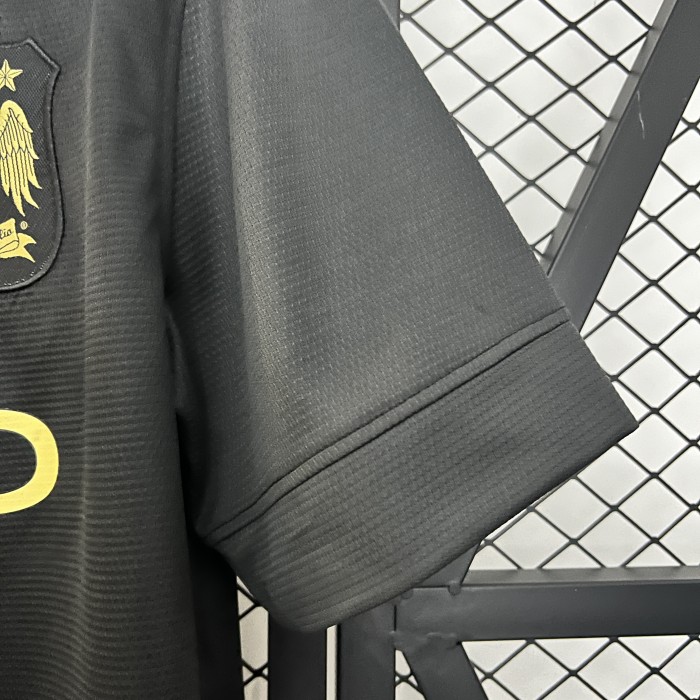 Retro Jersey 2013-2014 Manchester City Away Black Soccer Jersey Vintage Football Shirt