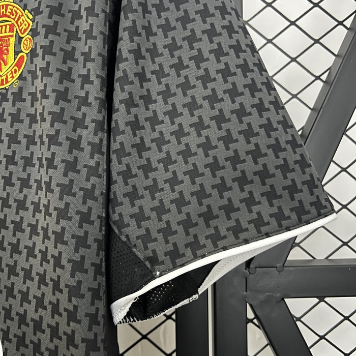 Retro Jersey 2003-2005 Manchester United Away Black Soccer Jersey Man U Vintage Football Shirt
