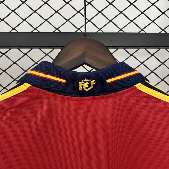 Retro Jersey 2000 Spain Home Soccer Jersey Vintage Camiseta de España Football Shirt