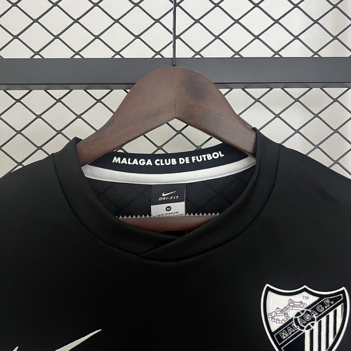 with LFP Patch Retro Jersey 2012-2013 Malaga Away Black Soccer Jersey Vintage Málaga Football Shirt