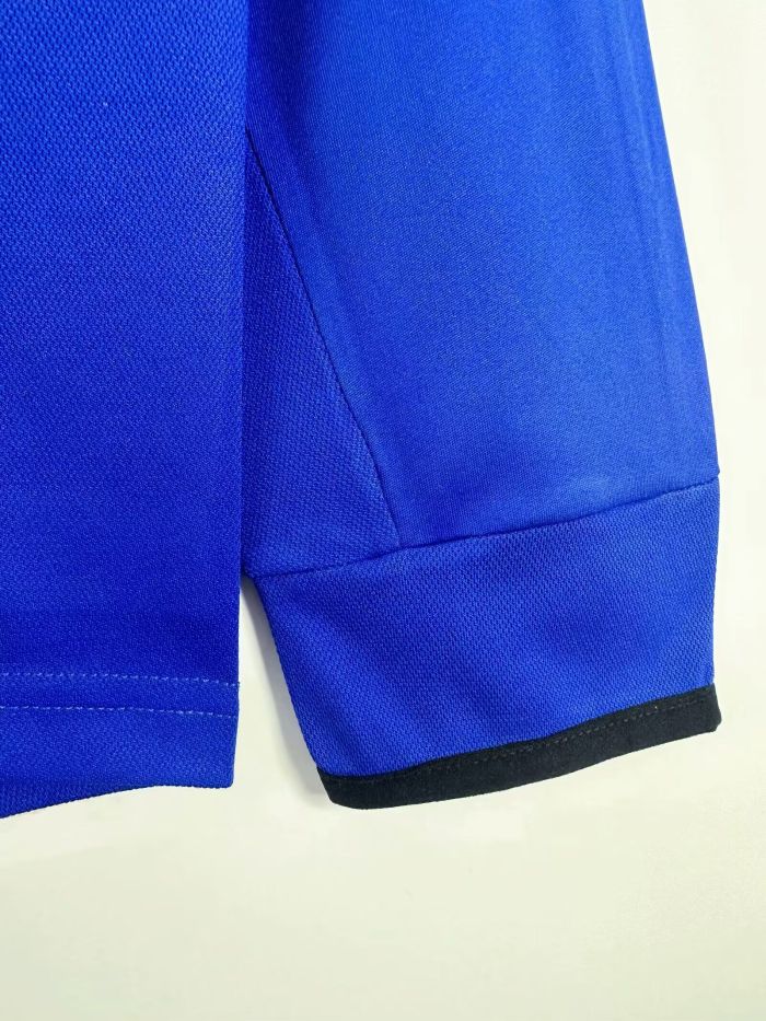 Long Sleeve Retro Jersey 2002-2003 Manchester United Third Away Blue Soccer Jersey Vintage Man Utd Football Shirt