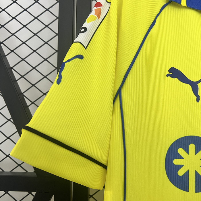 with LFP Patch Retro Jersey 1997-1998 Las Palmas Home Soccer Jersey Football Shirt