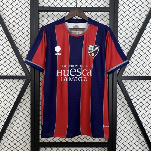 Fans Version 2024-2025 Huesca Home Soccer Jersey Football Shirt