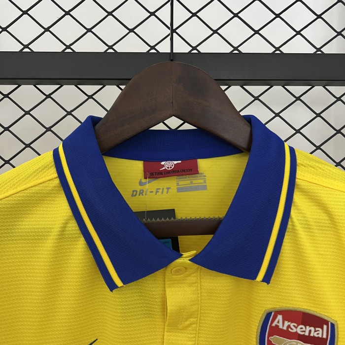 Retro Jersey 2013-2014 Arsenal Away Yellow Soccer Jersey Vintage Football Shirt