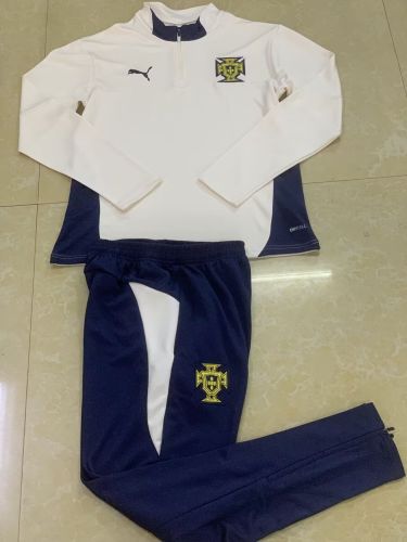 2025-2026 Portugal White Soccer Training Sweater and Pants Football Kit