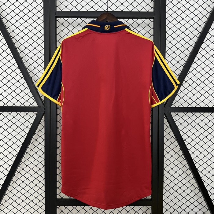 Retro Jersey 2000 Spain Home Soccer Jersey Vintage Camiseta de España Football Shirt