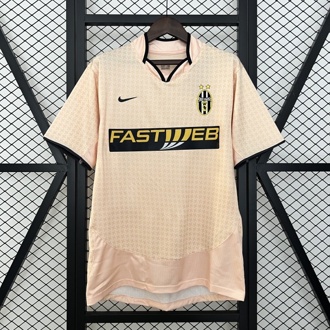 Retro Jersey 2003-2004 Juventus Third Away Pink Soccer Jersey Vintage Football Shirt