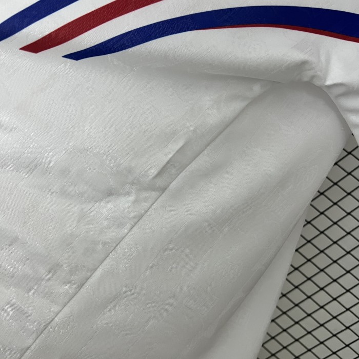 Retro Jersey 1996 France Away White Soccer Jersey Vintage Football Shirt
