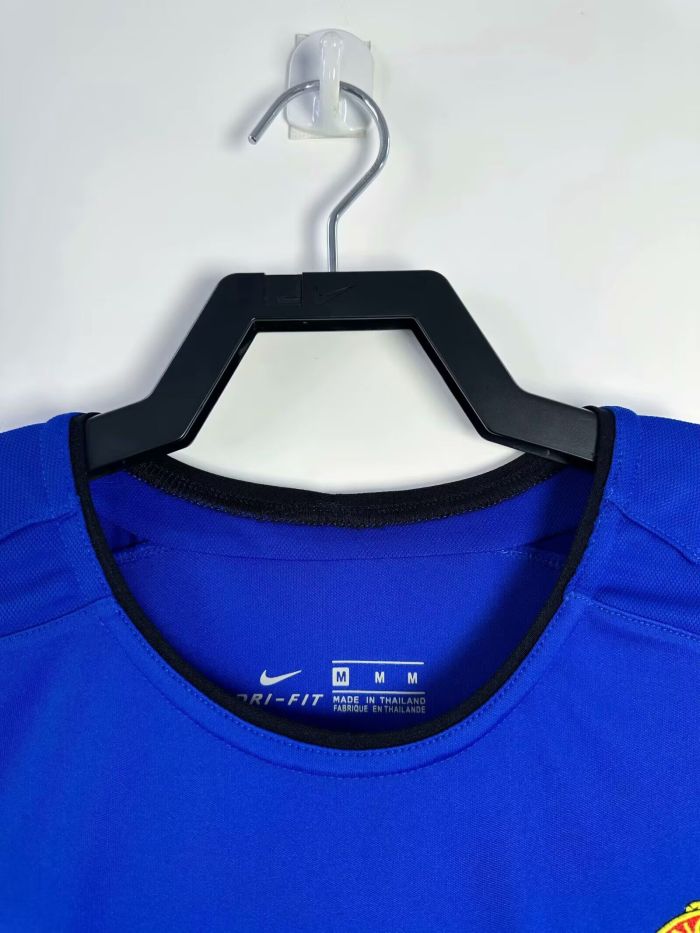 Long Sleeve Retro Jersey 2002-2003 Manchester United Third Away Blue Soccer Jersey Vintage Man Utd Football Shirt