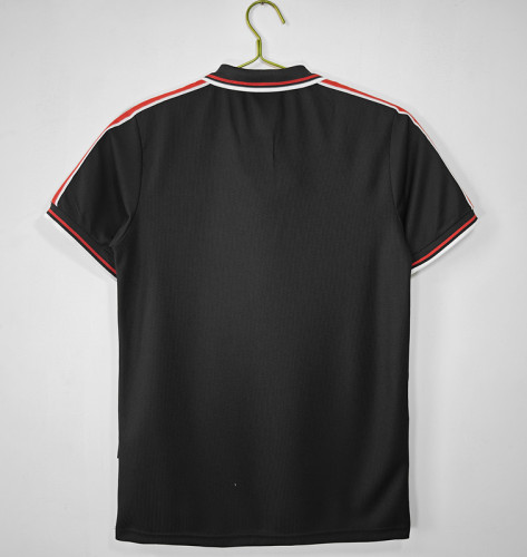 Retro Jersey 1998-1999 Manchester United Black Goalkeeper Soccer Jersey Vintage Man Utd Football Shirt