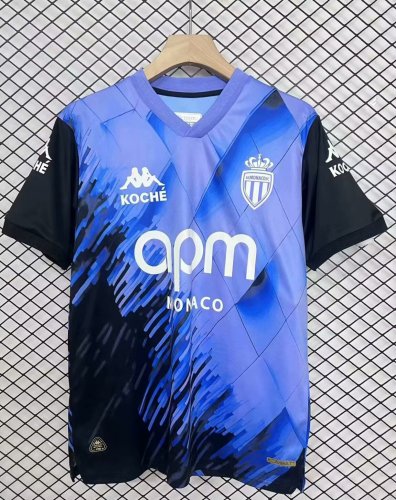 Fan Version 2025-2026 AS Monaco Purple Soccer Pre-match Jersey Football Shirt