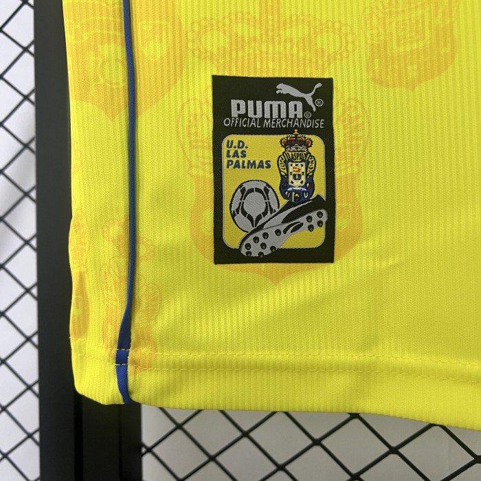 with LFP Patch Retro Jersey 1997-1998 Las Palmas Home Soccer Jersey Football Shirt