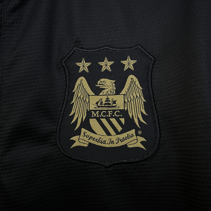 Retro Jersey 2013-2014 Manchester City Away Black Soccer Jersey Vintage Football Shirt