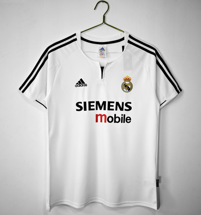 Retro Jersey 2003-2004 Real Madrid Home Soccer Jersey Vintage Football Shirt