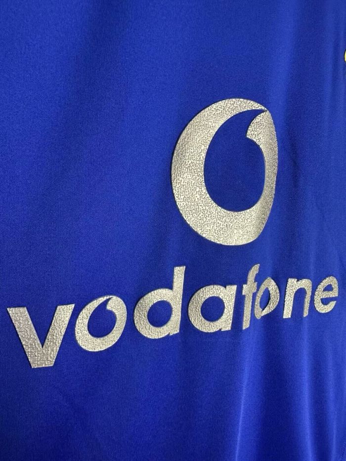 Long Sleeve Retro Jersey 2002-2003 Manchester United Third Away Blue Soccer Jersey Vintage Man Utd Football Shirt