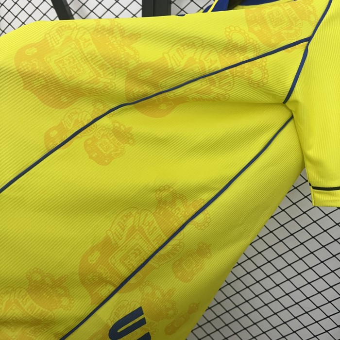 with LFP Patch Retro Jersey 1997-1998 Las Palmas Home Soccer Jersey Football Shirt