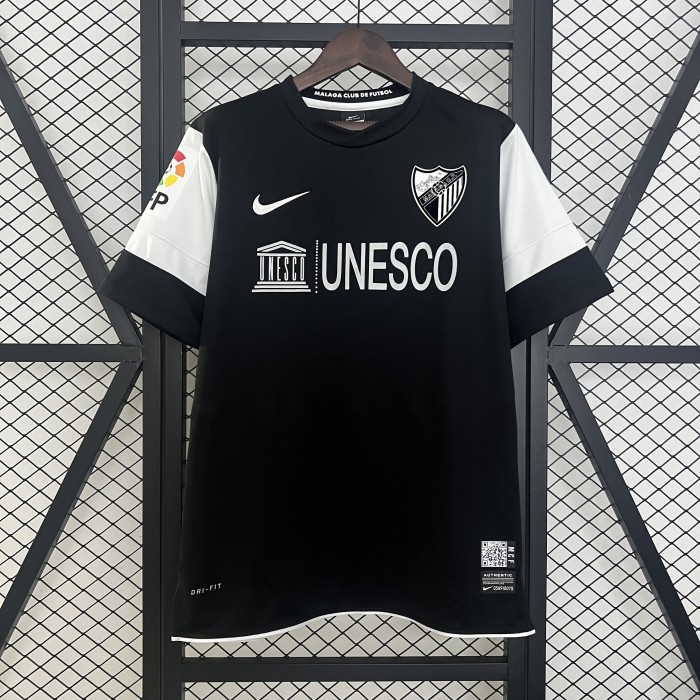 with LFP Patch Retro Jersey 2012-2013 Malaga Away Black Soccer Jersey Vintage Málaga Football Shirt