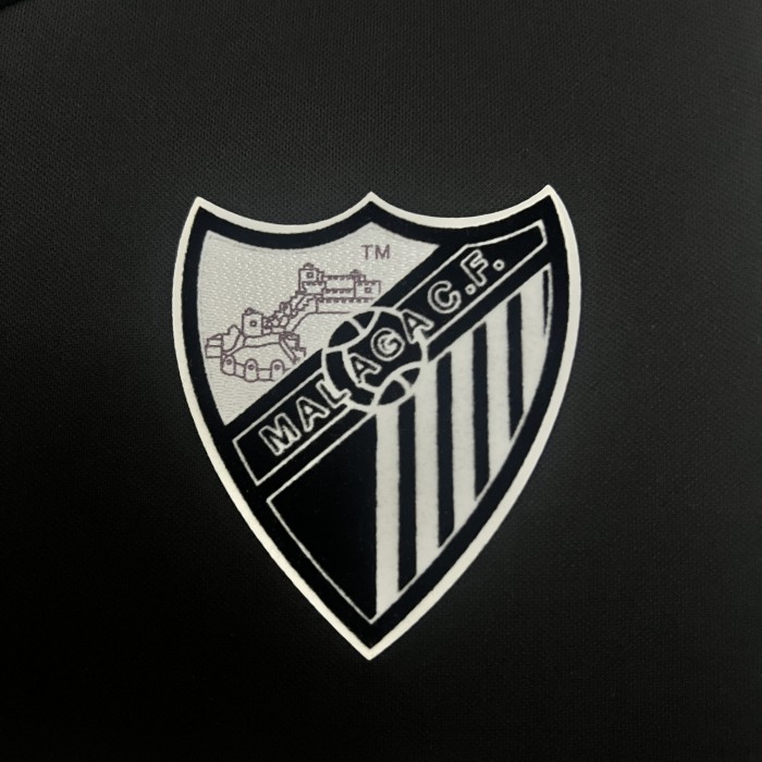 with LFP Patch Retro Jersey 2012-2013 Malaga Away Black Soccer Jersey Vintage Málaga Football Shirt
