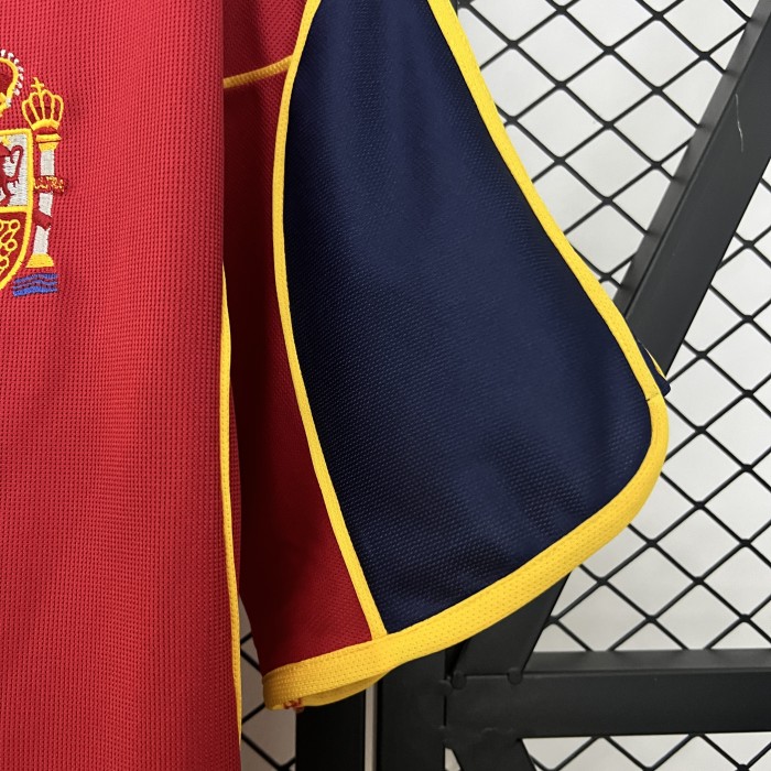 Retro Jersey 2000 Spain Home Soccer Jersey Vintage Camiseta de España Football Shirt