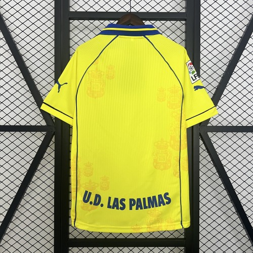 with LFP Patch Retro Jersey 1997-1998 Las Palmas Home Soccer Jersey Football Shirt
