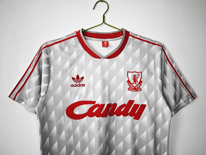 Retro Jersey 1989-1991 Liverpool Away Soccer Jersey Vintage Football Shirt