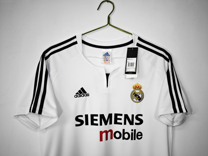 Retro Jersey 2003-2004 Real Madrid Home Soccer Jersey Vintage Football Shirt