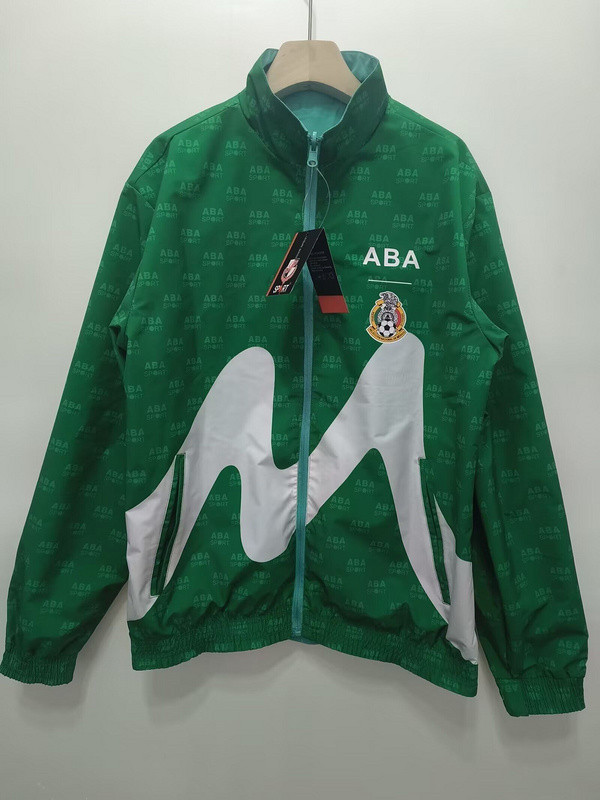 Retro 1995 Mexico Trench Coat Soccer Reversible Windbreaker Jacket