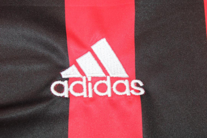 with Serie A+Trophy 7 Patch Retro Jersey 2017-2018 AC Milan Home Soccer Jersey Vintage Football Shirt
