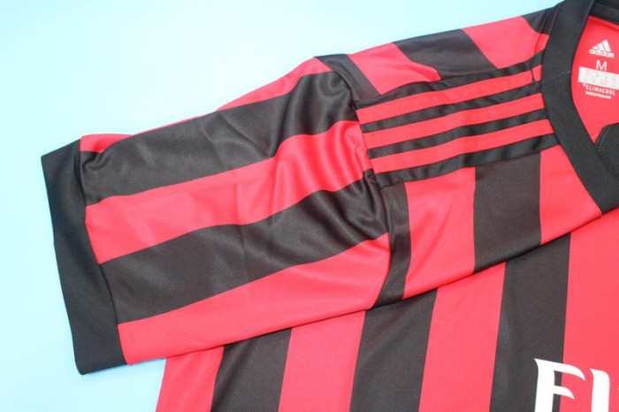 with Serie A+Trophy 7 Patch Retro Jersey 2017-2018 AC Milan Home Soccer Jersey Vintage Football Shirt