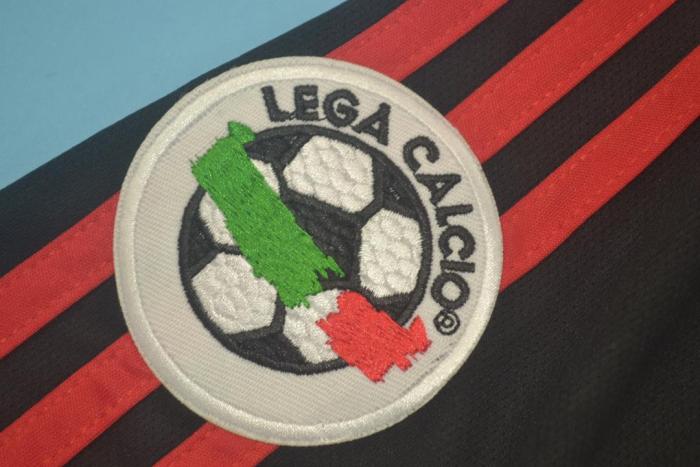 with Serie A Patch Retro Jersey 2000-2002 AC Milan BOBAN 10 Home Soccer Jersey Vintage Football Shirt