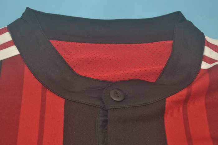 with Serie A+Trophy 7 Patch Retro Jersey 2014-2015 AC Milan Home Soccer Jersey Vintage Football Shirt