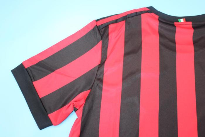 with Serie A+Trophy 7 Patch Retro Jersey 2017-2018 AC Milan Home Soccer Jersey Vintage Football Shirt