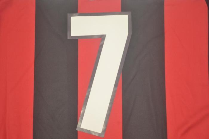 with UCL Patch Retro Jersey 2000-2002 AC Milan SHEVCHENKO 7 Home Soccer Jersey Vintage Football Shirt