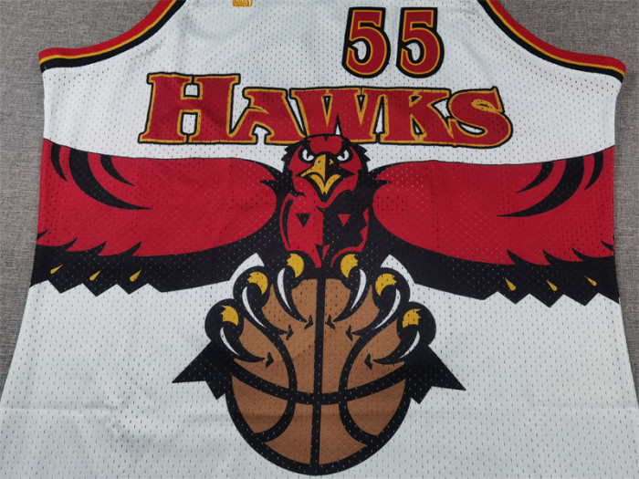 Mitchell&ness 1996-97Atlanta Hawks 55 MUTOMBO White NBA Jersey Basketball Shirt