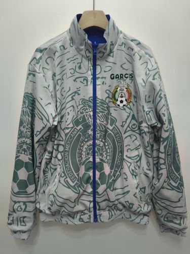 Retro 1998 Mexico Trench Coat Soccer Reversible Windbreaker Jacket