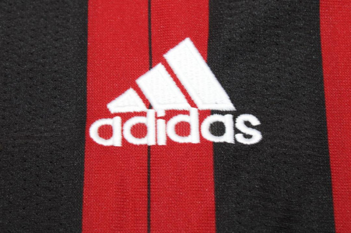 with Serie A+Trophy 7 Patch Retro Jersey Long Sleeve 2013-2014 AC Milan Home Soccer Jersey Vintage Football Shirt