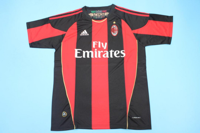 Retro Jersey 2010-2011 AC Milan Home Soccer Jersey Vintage Football Shirt