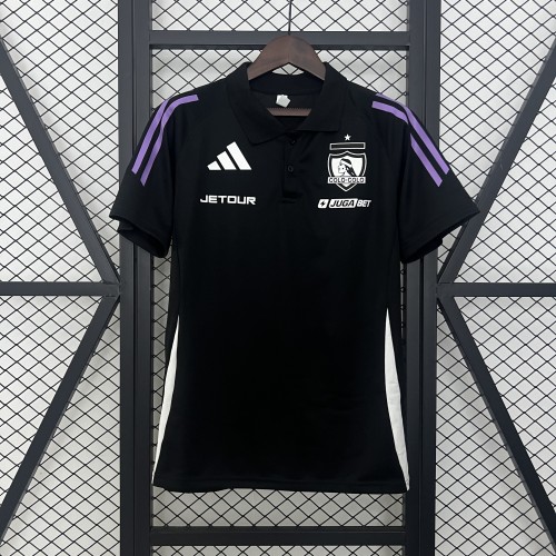 Fan Version 2025-2026 Colo-Colo Black Soccer Polo