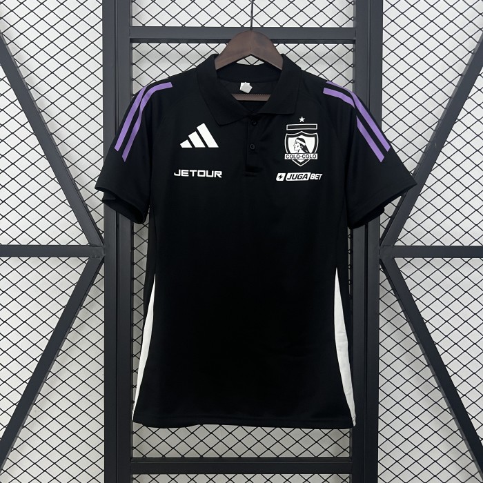 Fan Version 2025-2026 Colo-Colo Black Soccer Polo