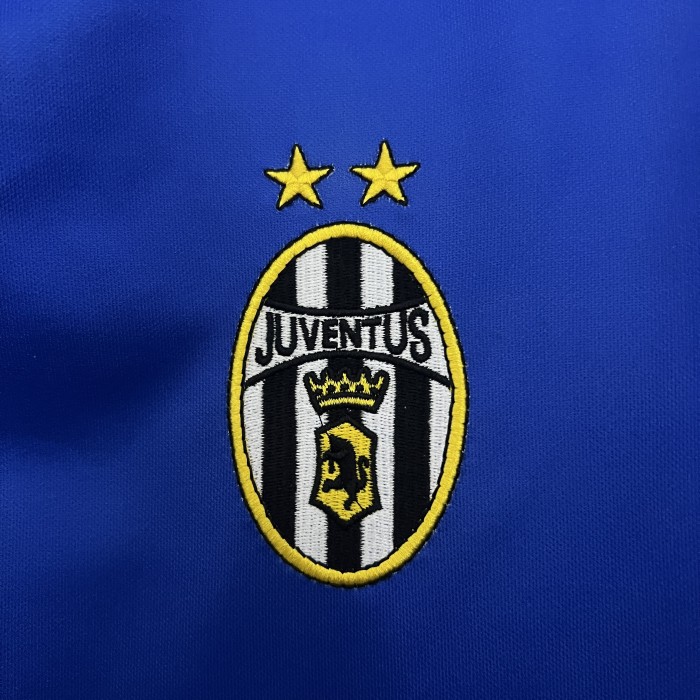 Retro Jersey 1999-2000 Juventus Away Blue Soccer Jersey Vintage Football Shirt