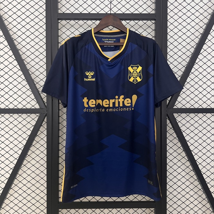 Fan Version 2024-2025 Tenerife Away Dark Blue Soccer Jersey Tenerice Football Shirt