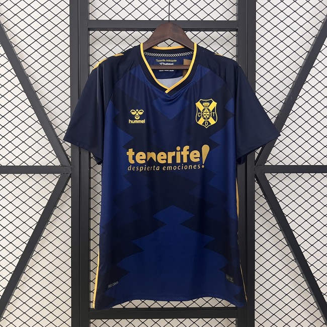 Fan Version 2024-2025 Tenerife Away Dark Blue Soccer Jersey Tenerice Football Shirt