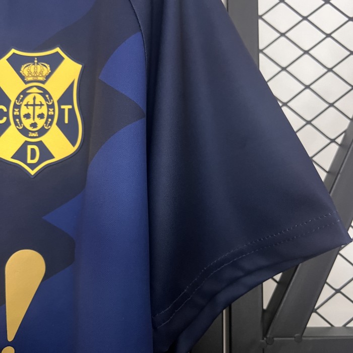 Fan Version 2024-2025 Tenerife Away Dark Blue Soccer Jersey Tenerice Football Shirt