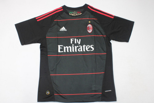 Retro Jersey 2010-2011 AC Milan Away Black Soccer Jersey Vintage Football Shirt