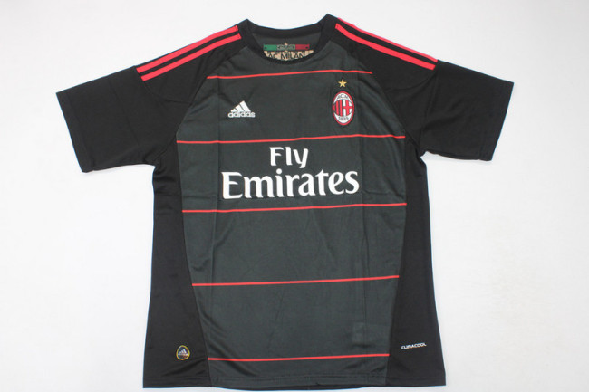 Retro Jersey 2010-2011 AC Milan Away Black Soccer Jersey Vintage Football Shirt