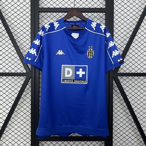 Retro Jersey 1999-2000 Juventus Away Blue Soccer Jersey Vintage Football Shirt