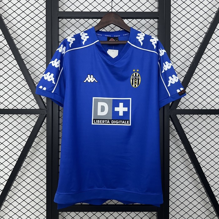 Retro Jersey 1999-2000 Juventus Away Blue Soccer Jersey Vintage Football Shirt