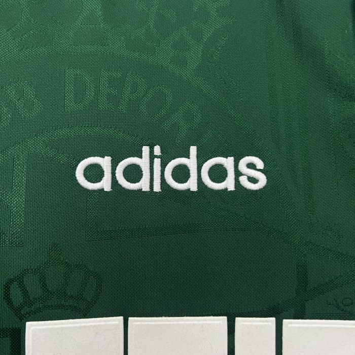 Long Sleeve Retro Jersey 1999-2000 Deportivo La Coruna Away Green Soccer Jersey Vintage Football Shirt